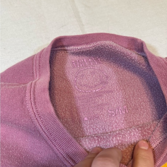 Urban Outfitters Oversized Nirvana Graphic Faded Pink Crewneck Sweatshirt - Picture 4 of 8